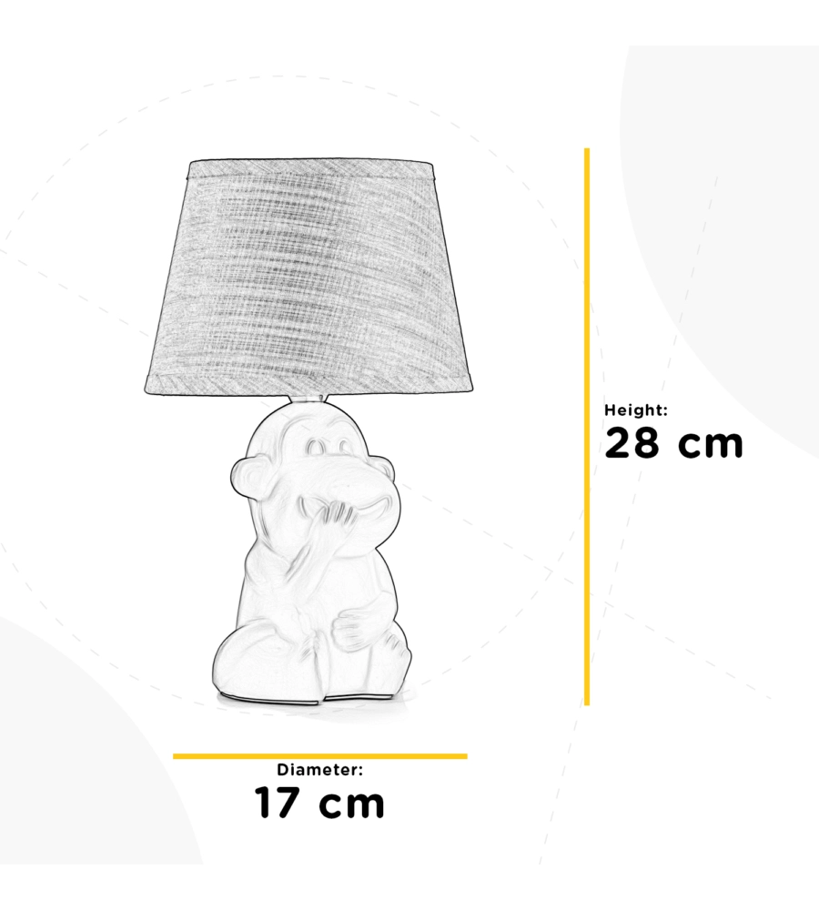 LUMETTO "MONKEY NON SENTO" GRIGIO, E14